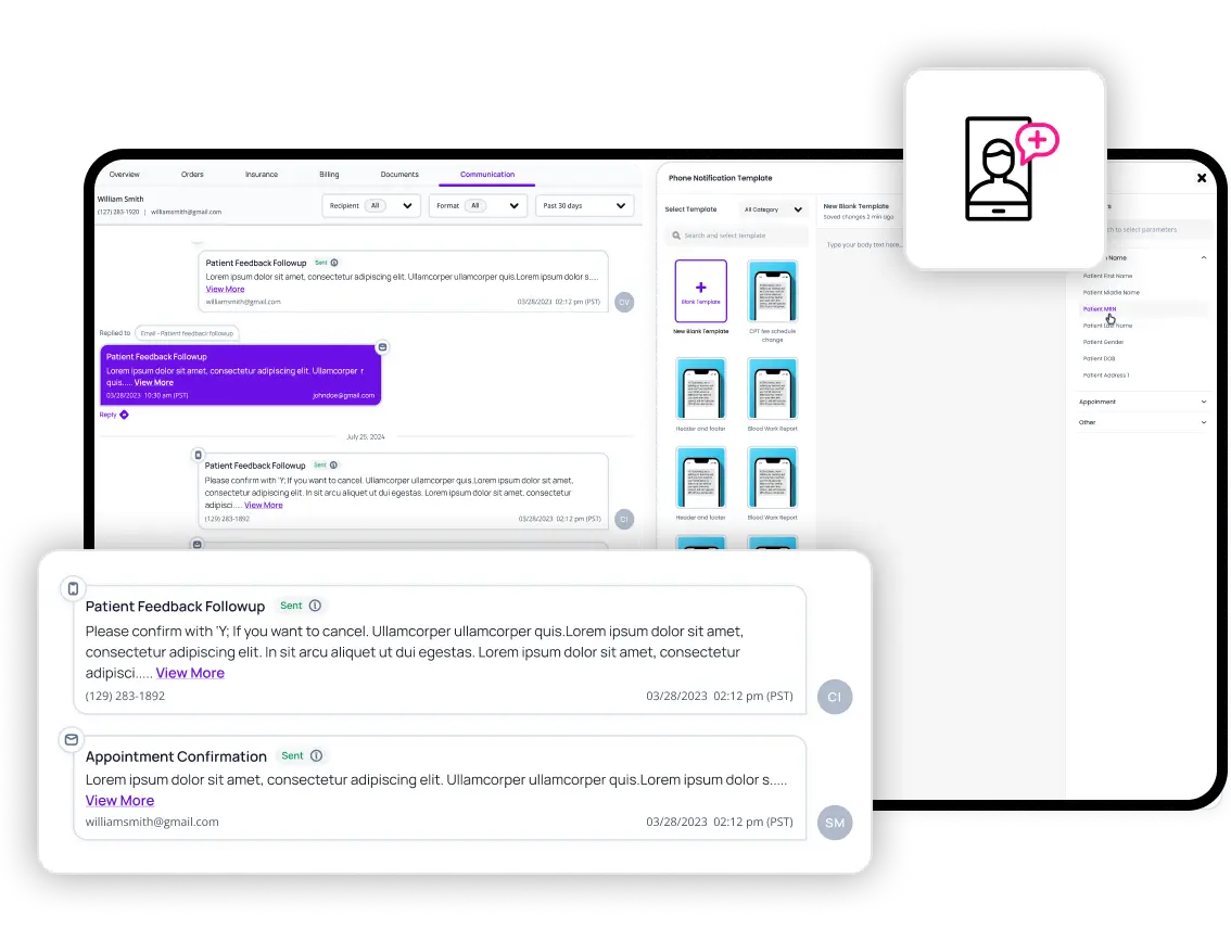 Icon representing reports and image access.